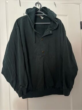 vintage 1990s Northern Reflections snap-button anorak hoodie pullover